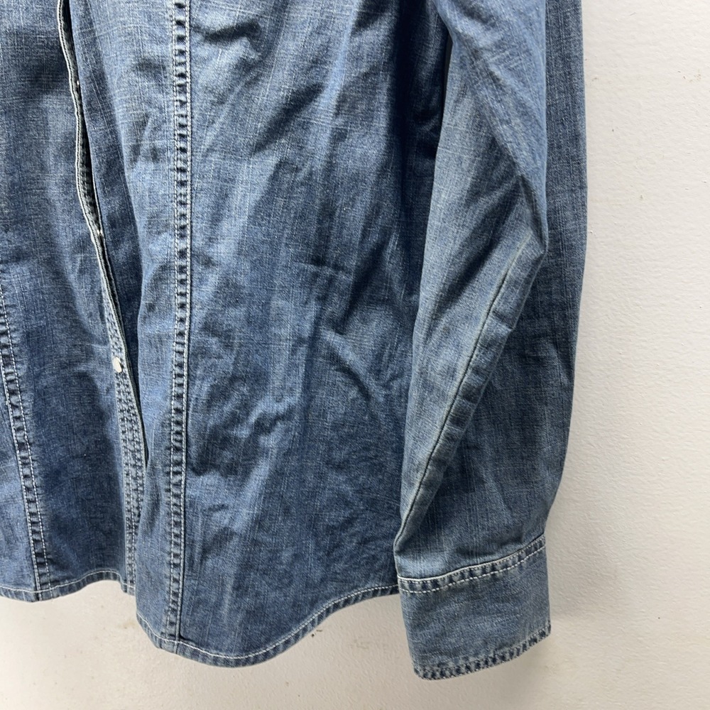 Vintage Harley Davidson Women's Large Pearl Snap Western Long Sleeve Button Up - Picture 6 of 14